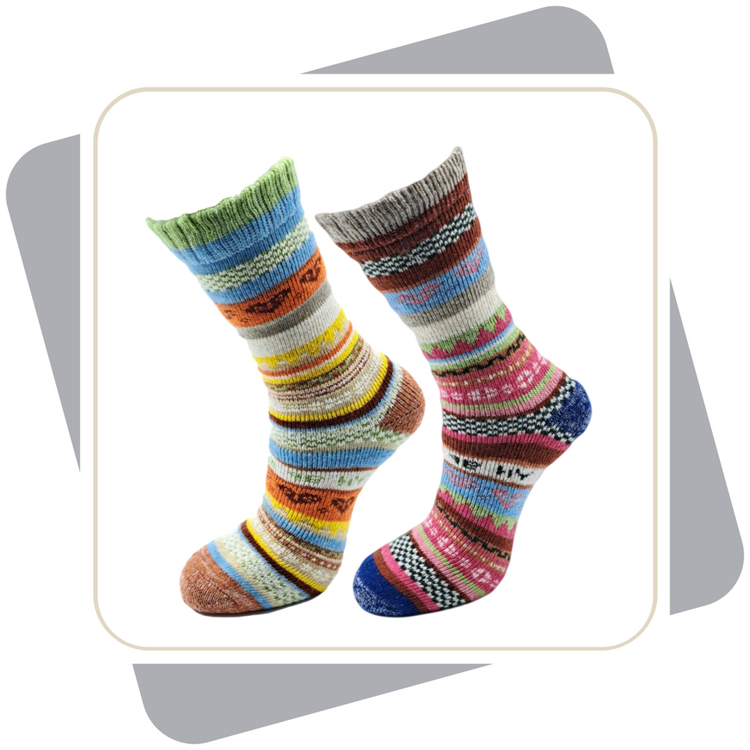 Herren Wollsocken /bunt, schwere Qualität / 2 Paar