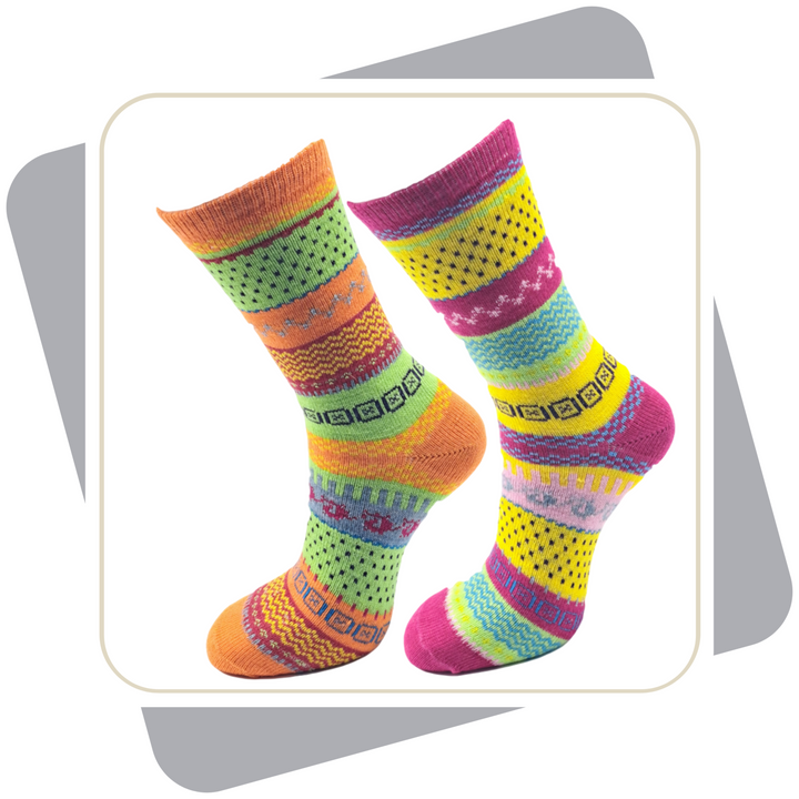 Herren Wollsocken, bunt \ 2 Paar