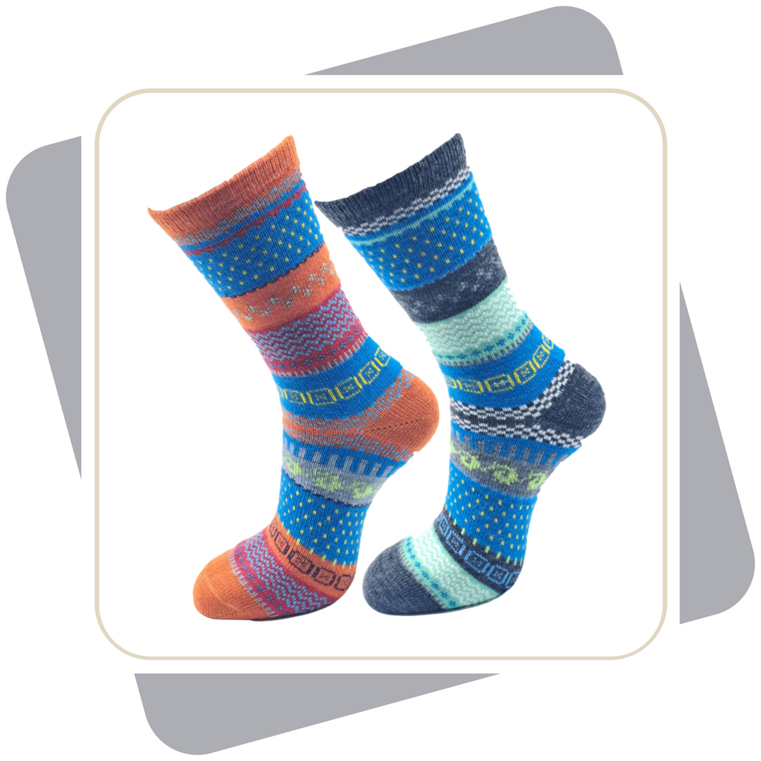 Herren Wollsocken, bunt \ 2 Paar