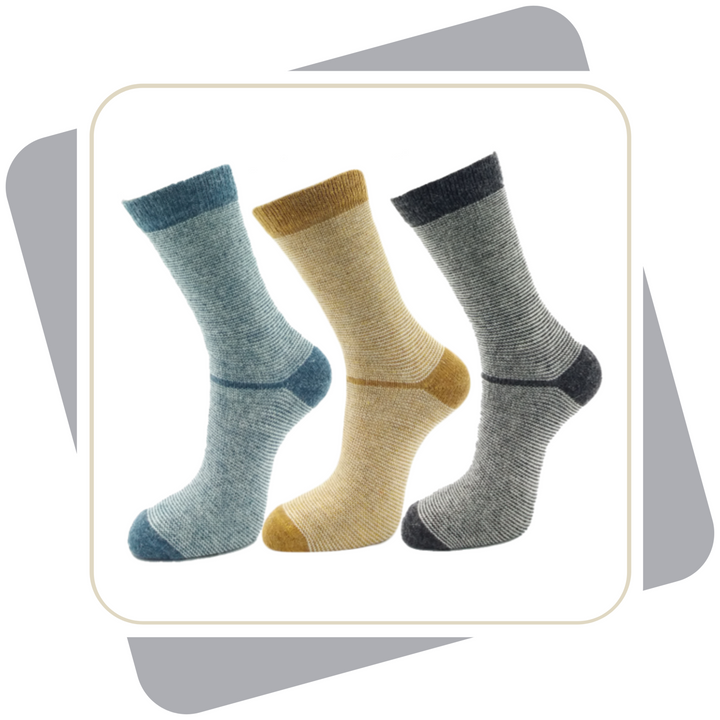 Herren Wollsocken mit Alpaka und Merinowolle / 2 Paar