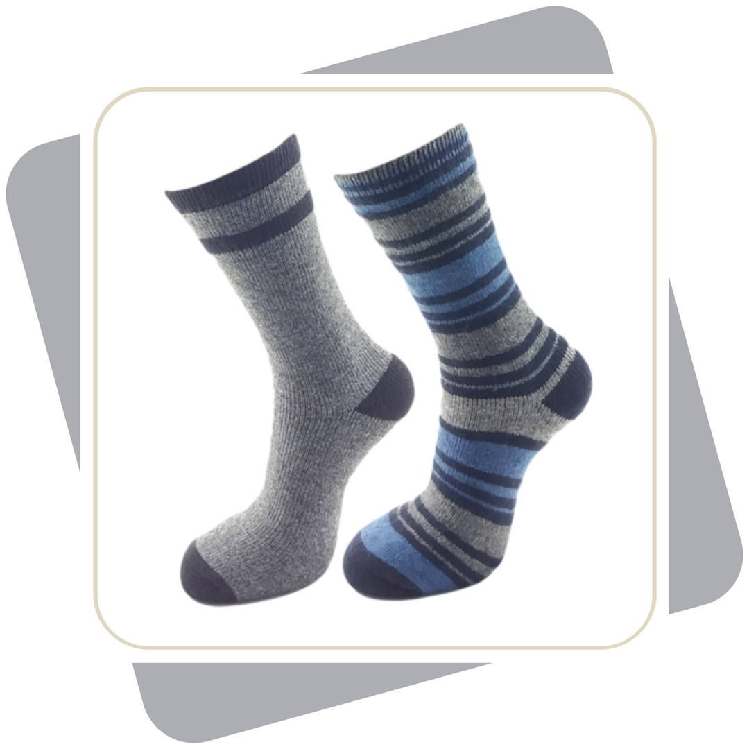 Herrensocken mit  Wolle, schwere Qualität / 2 Paar