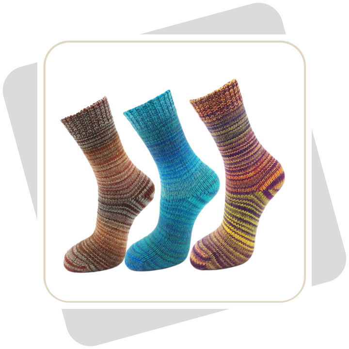 Herren Wollsocken, bunt (wie selbstgestrickt) \ 2 Paar