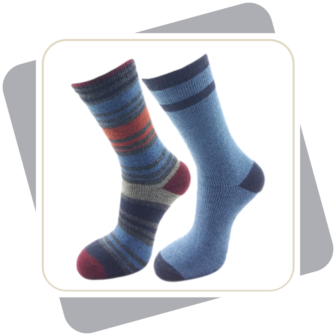 Herrensocken mit  Wolle, schwere Qualität / 2 Paar