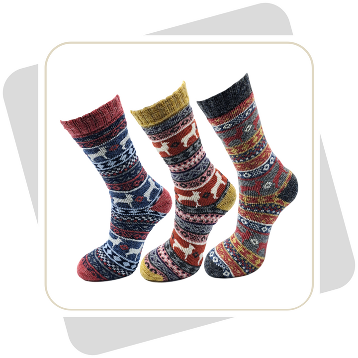 Herren Wollsocken mit Alpaka und Merinowolle, schwere Qualität \ 2 Paar