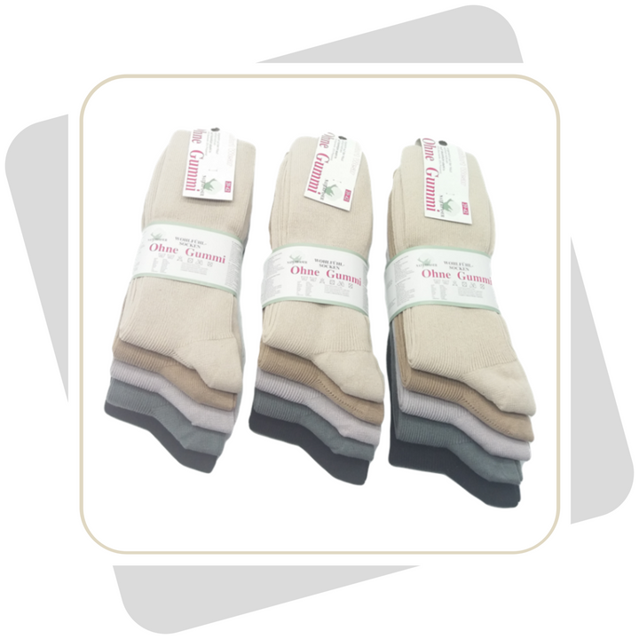 Herren Baumwollsocken ohne Gummi / 5 Paar