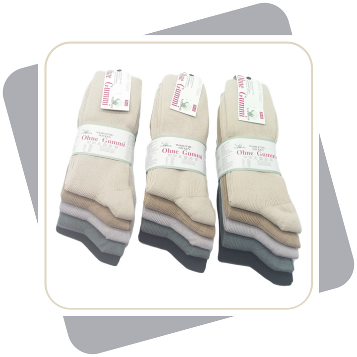 Herren Baumwollsocken ohne Gummi / 5 Paar