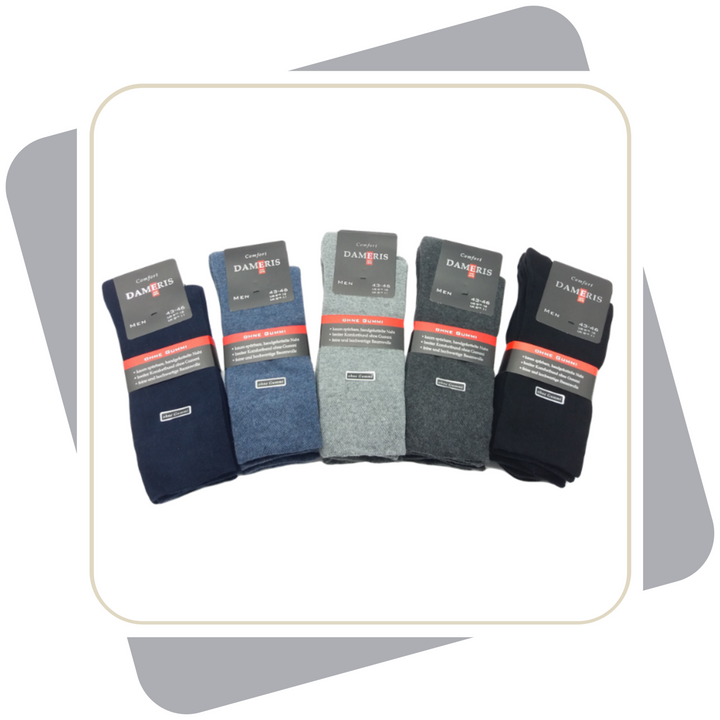 Herren Baumwollsocken ohne Gummi / 3 Paar