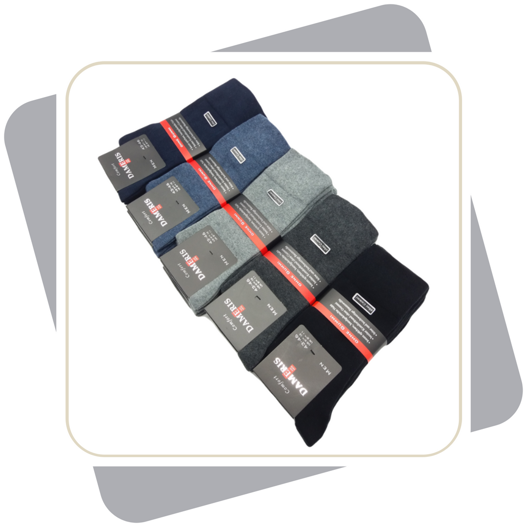 Herren Baumwollsocken ohne Gummi / 3 Paar