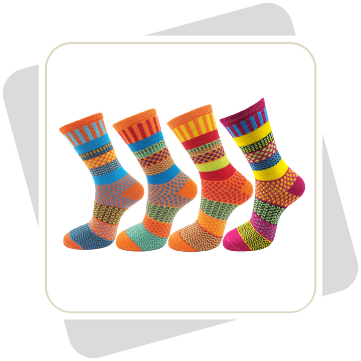 Damen Wollsocken, bunt \ 2 Paar