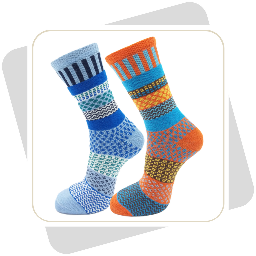 Damen Wollsocken, bunt \ 2 Paar