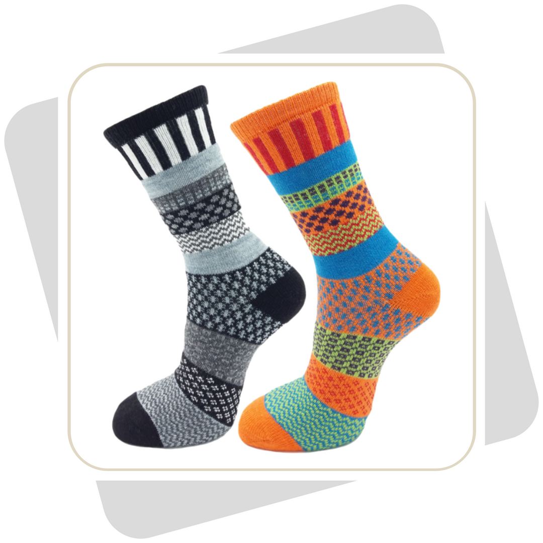 Damen Wollsocken, bunt \ 2 Paar