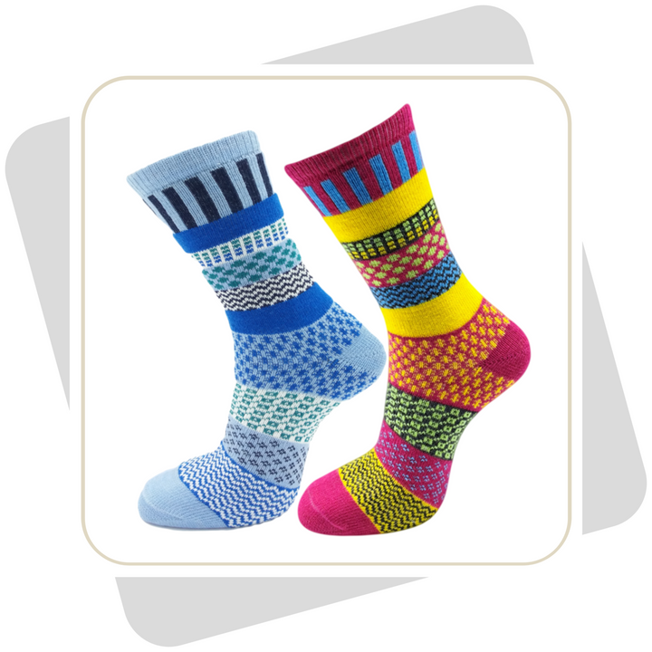 Damen Wollsocken, bunt \ 2 Paar