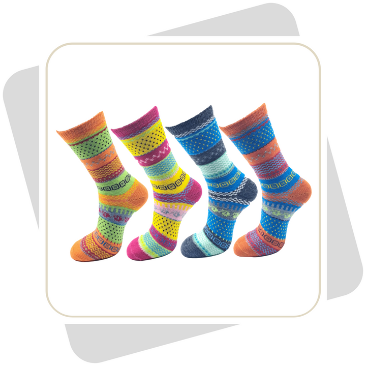 Damen Wollsocken, bunt \ 2 Paar