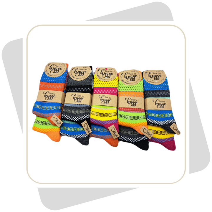 Damen Wollsocken, bunt \ 2 Paar