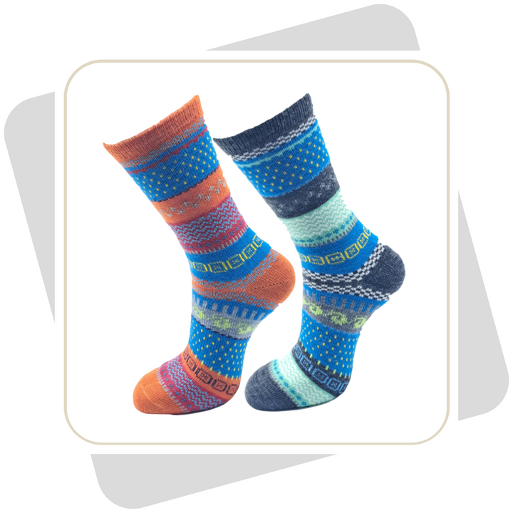 Damen Wollsocken, bunt \ 2 Paar