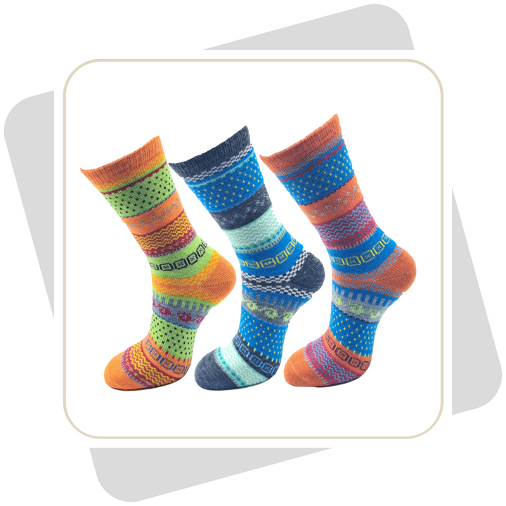 Damen Wollsocken, bunt \ 2 Paar