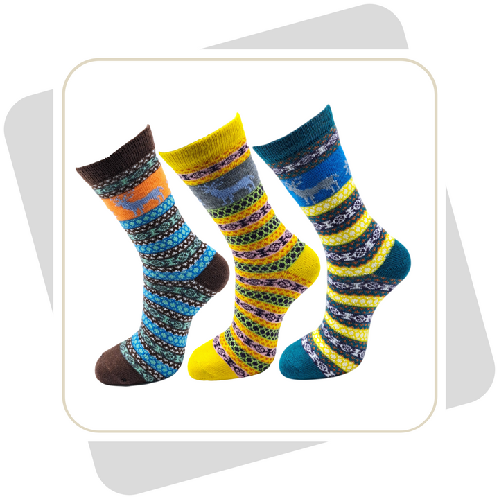 Damen Wollsocken, bunt \ 2 Paar