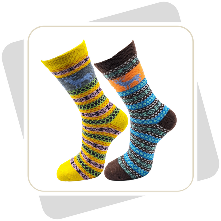 Damen Wollsocken, bunt \ 2 Paar