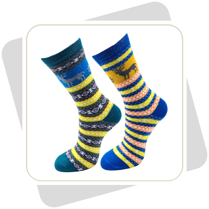 Damen Wollsocken, bunt \ 2 Paar