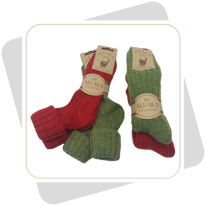 Damen Wollsocken mit Alpakawolle \ 2 Paar