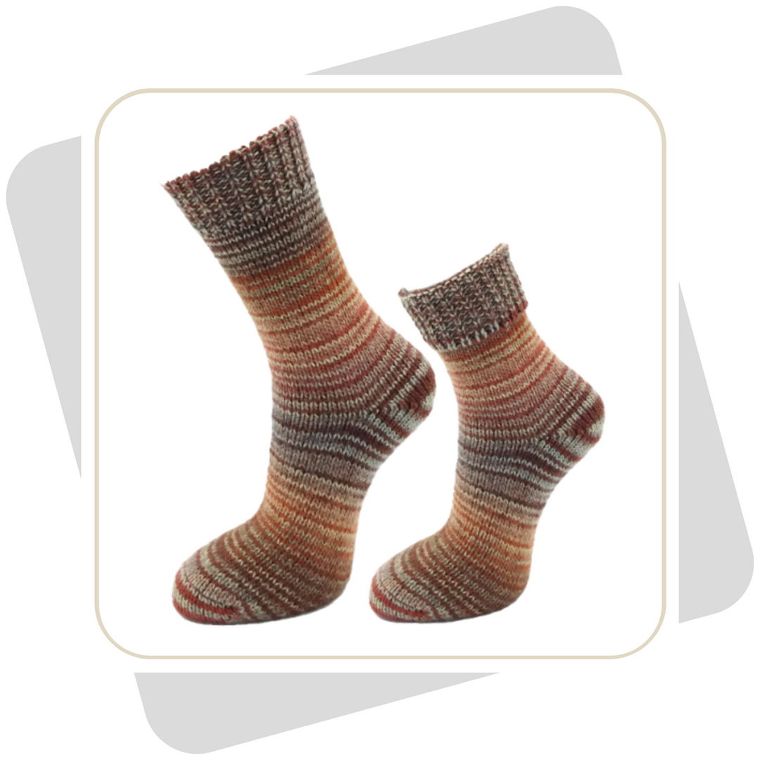 Damen Wollsocken, bunt (wie selbstgestrickt) \ 2 Paar