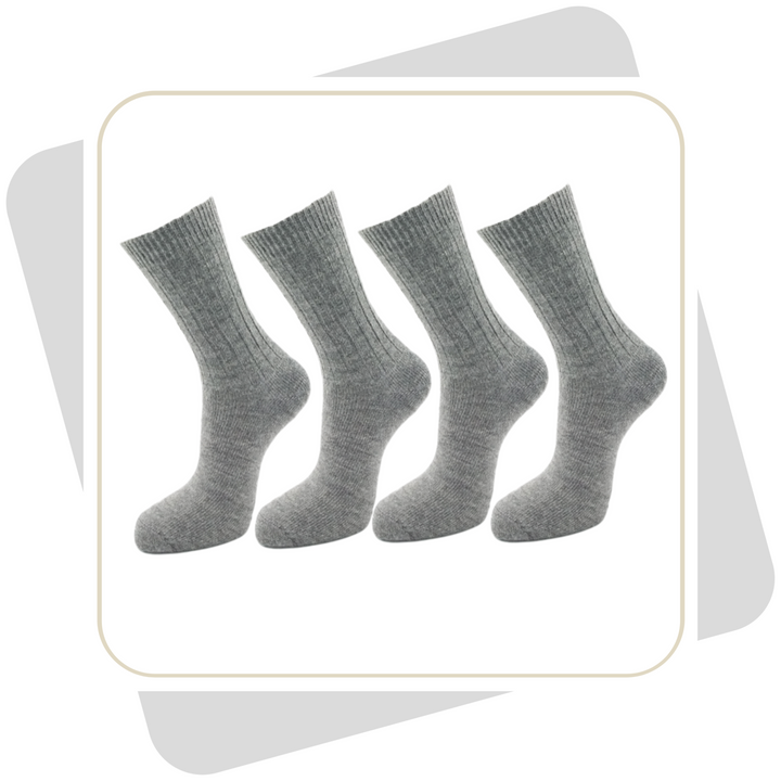 Herren 100% Wollsocken mit Alpaka und Schafwolle, dünne Qualität / 2 paar