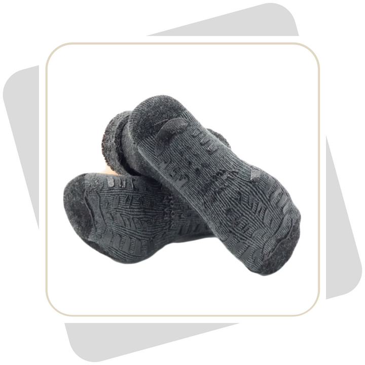 Herren Homesocks, ABS, mit Alpakawolle, extra-flauschig- gefüttert \ 2 Paar