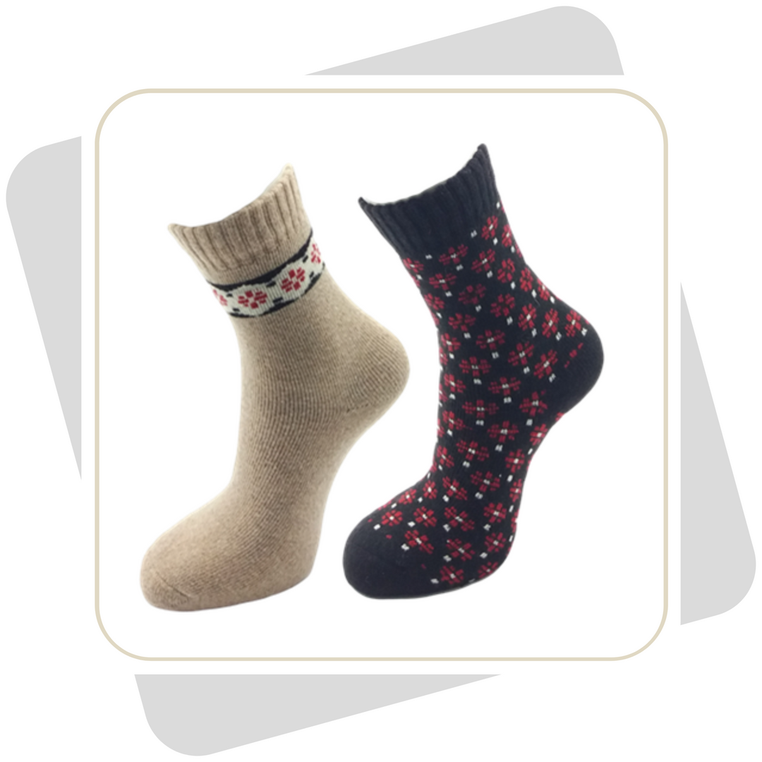 Damen Wintersocken mit Wolle  / 2 Paar