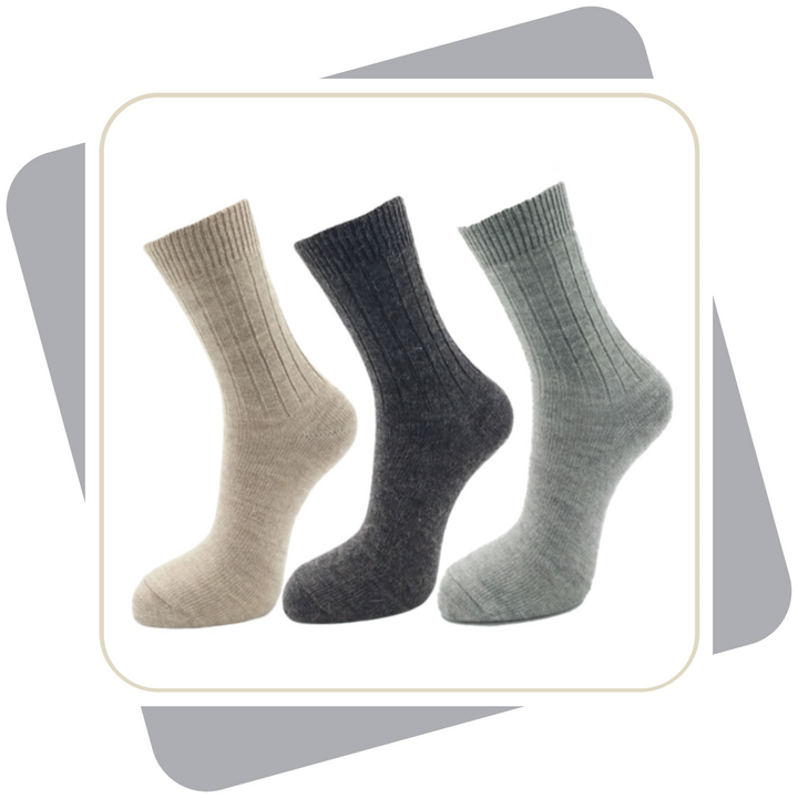 Damen Wollsocken mit Alpaka , dünne Qualität / 2 Paar