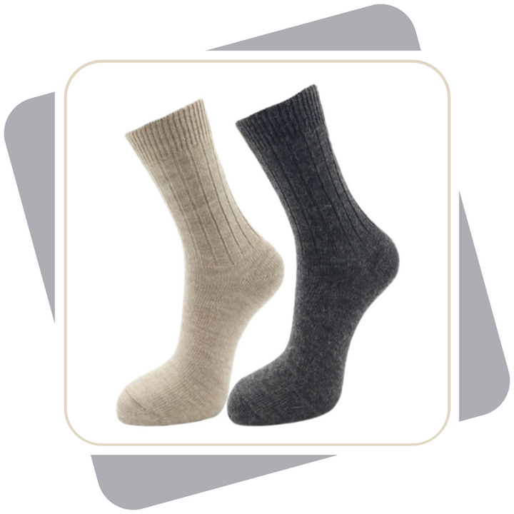 Damen Wollsocken mit Alpaka , dünne Qualität / 2 Paar