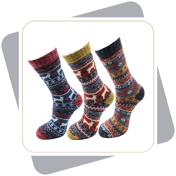 Damen Wollsocken mit Alpaka und Merinowolle, schwere Qualität \ 2 Paar