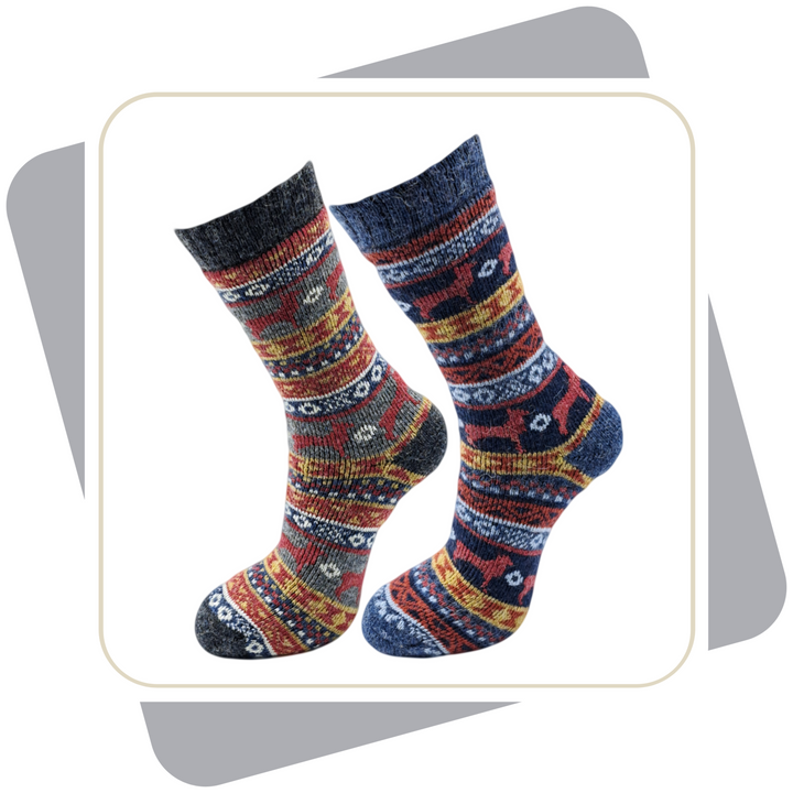 Damen Wollsocken mit Alpaka und Merinowolle, schwere Qualität \ 2 Paar