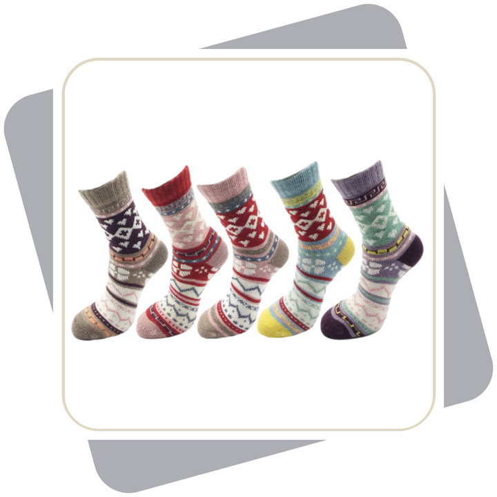 Damen Wollsocken mit Baumwolle / 3 Paar