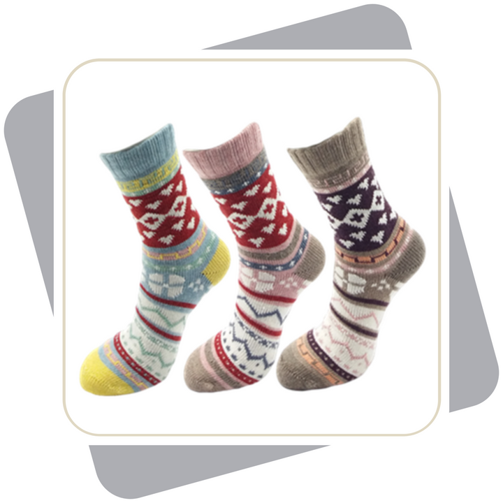 Damen Wollsocken mit Baumwolle / 3 Paar