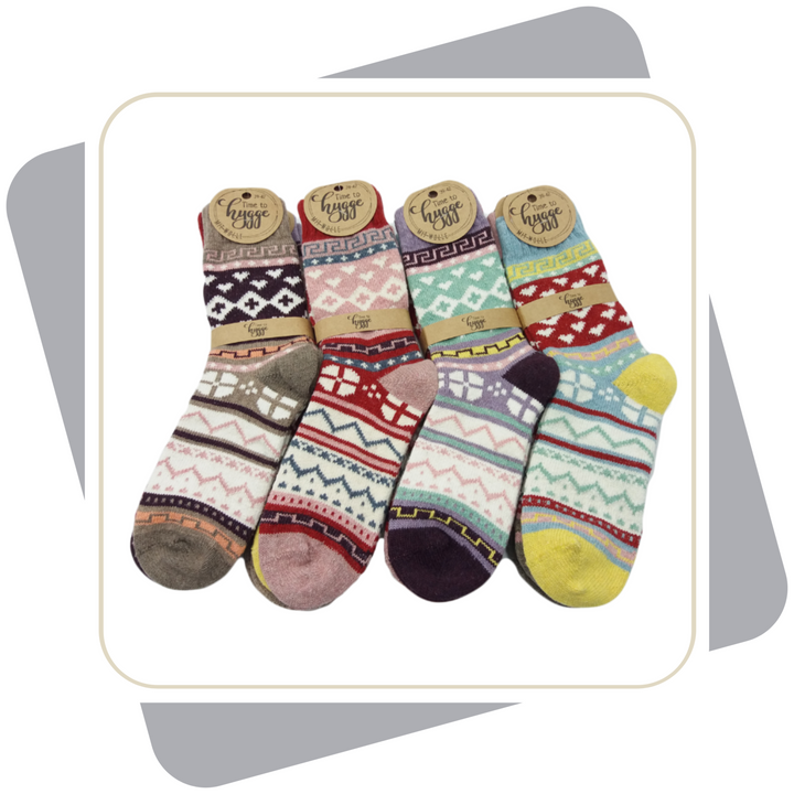 Damen Wollsocken mit Baumwolle / 3 Paar