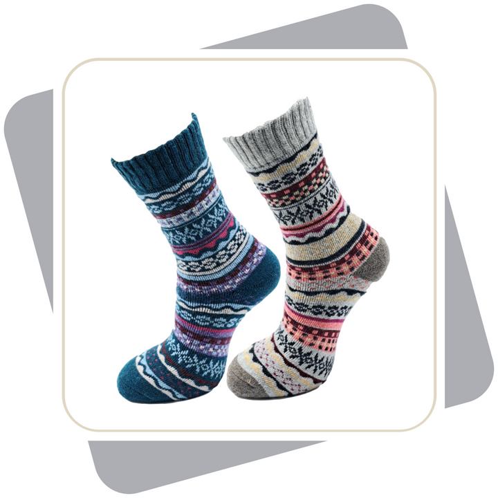 Damen Wollsocken, dicke und weiche Qualität / 2 Paar