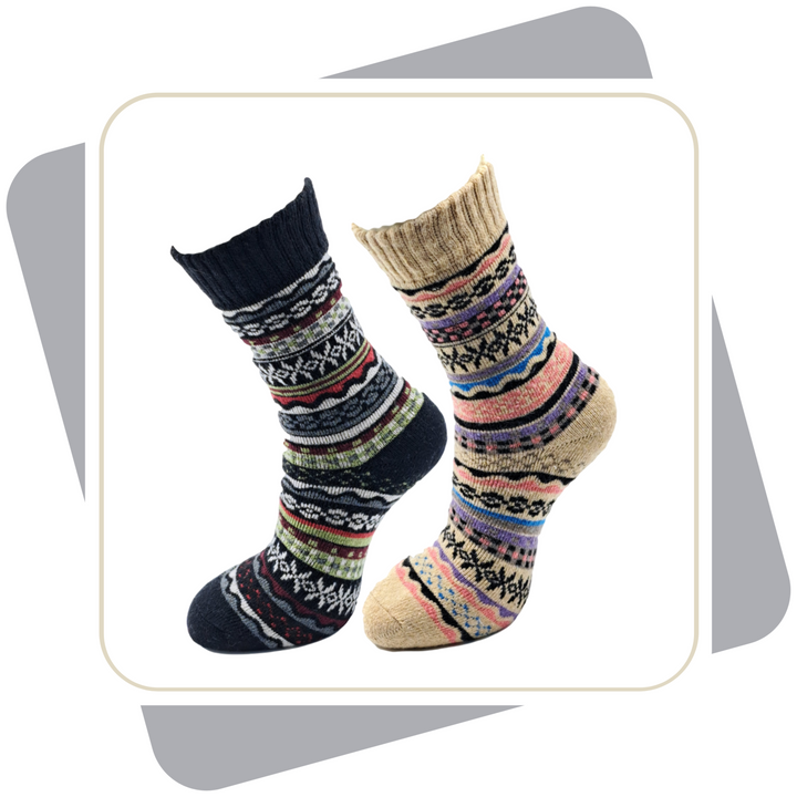 Damen Wollsocken, dicke und weiche Qualität / 2 Paar