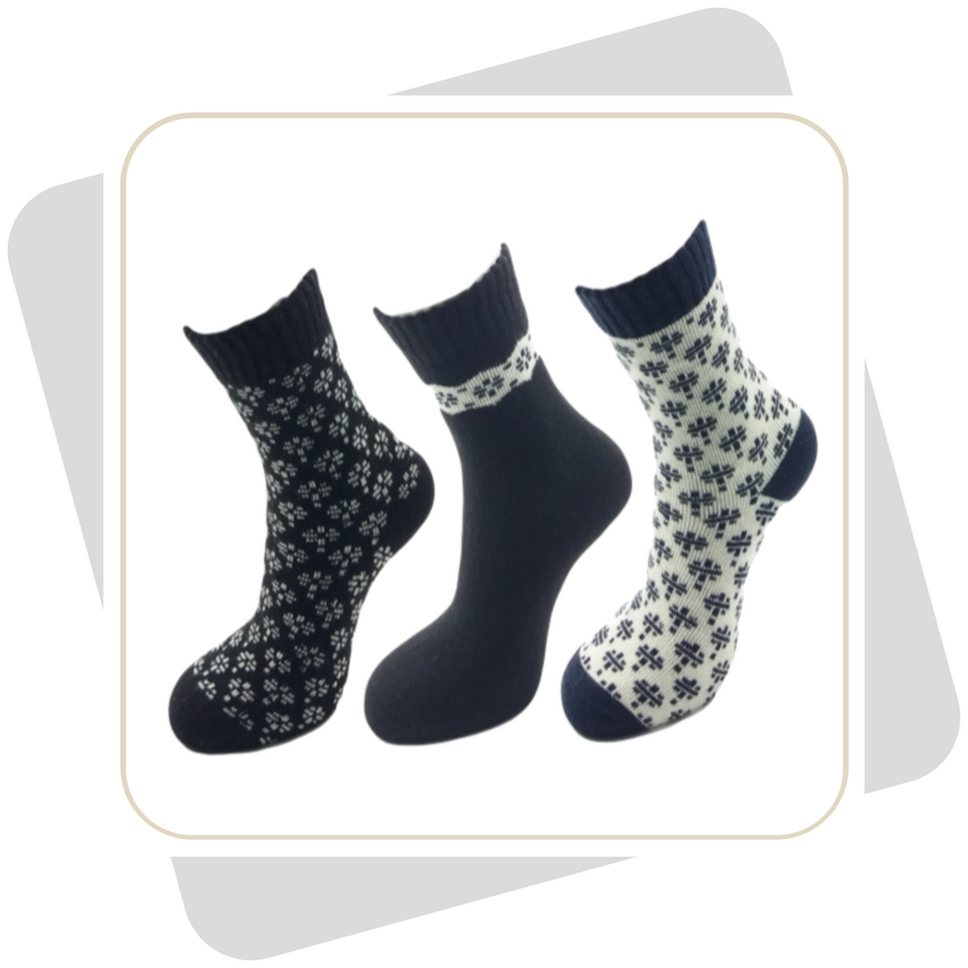 Damen Wintersocken mit Wolle  / 2 Paar