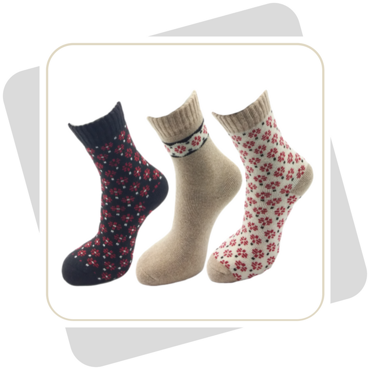 Damen Wintersocken mit Wolle  / 2 Paar