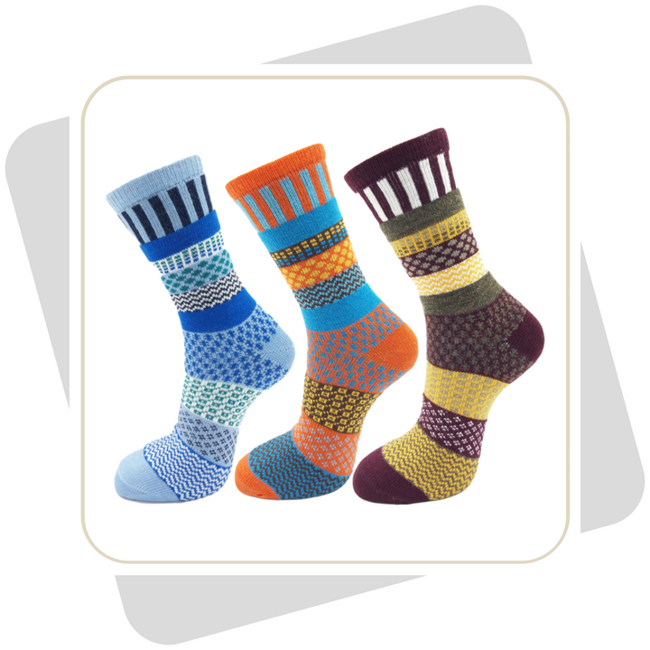 Damen Wollsocken, bunt \ 2 Paar