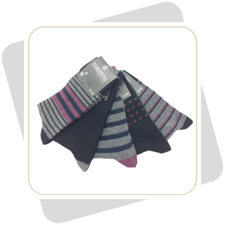 Herren Baumwollsocken / 5 Paar