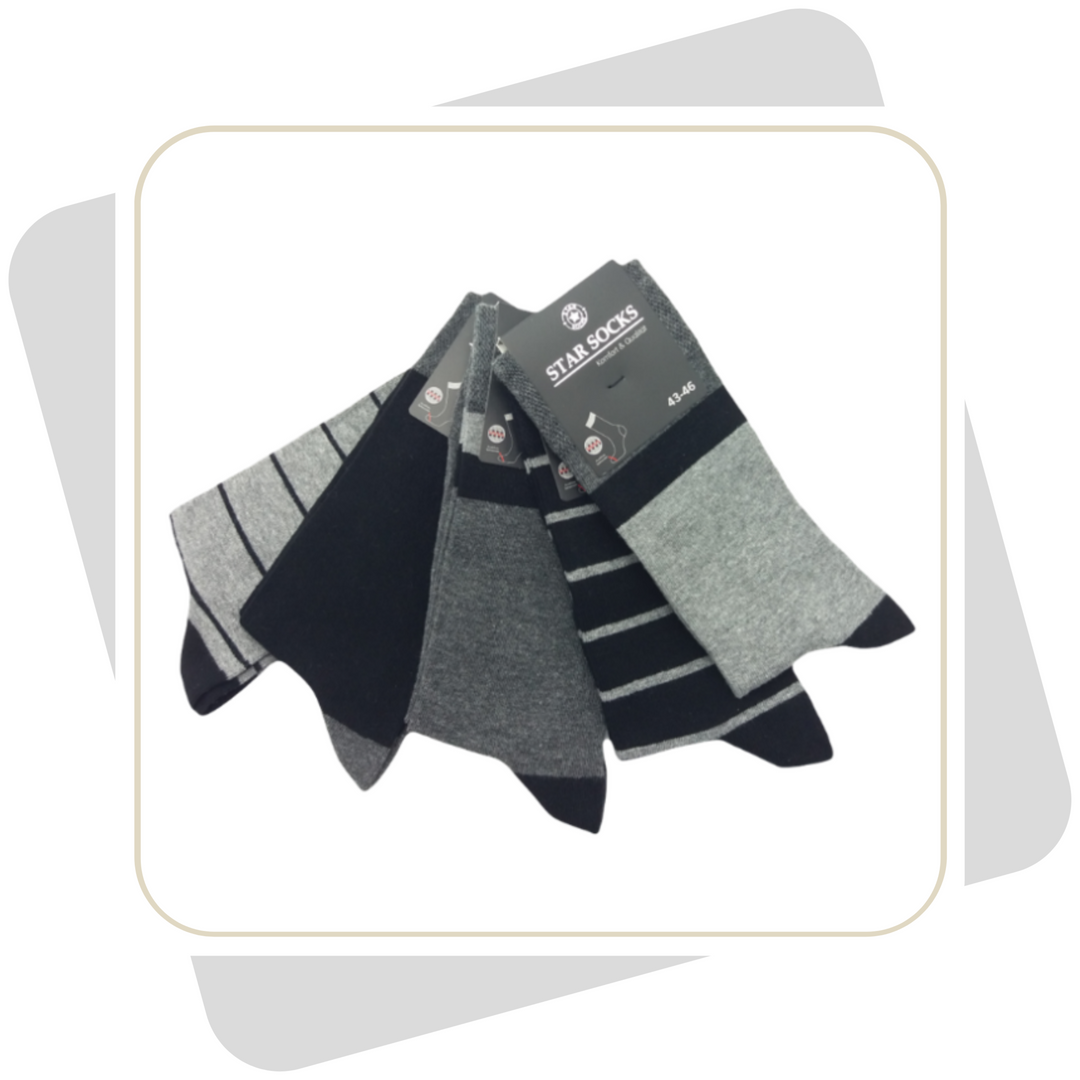 Herren Baumwollsocken / 5 Paar