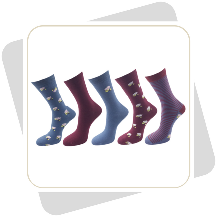 Damen Baumwollsocken  / 5 Paar