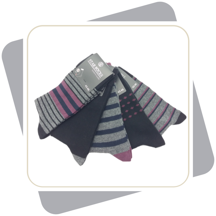 Herren Baumwollsocken / 5 Paar