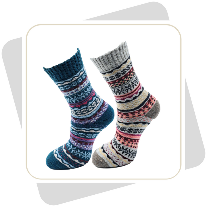 Damen Wollsocken, dicke und weiche Qualität / 2 Paar