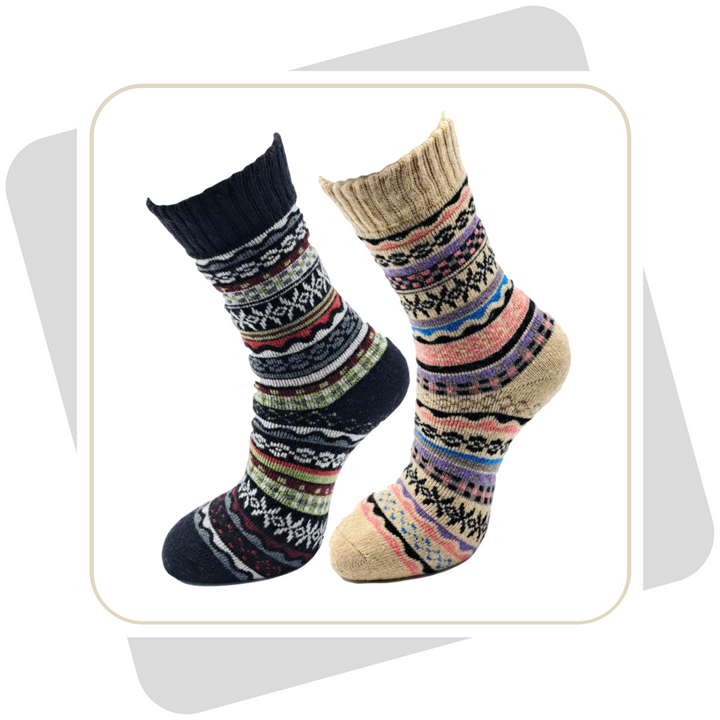 Damen Wollsocken, dicke und weiche Qualität / 2 Paar