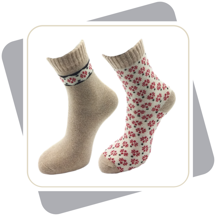 Damen Wintersocken mit Wolle  / 2 Paar