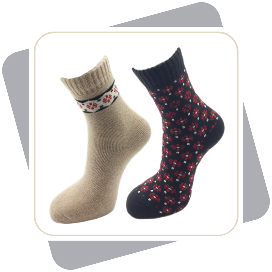 Damen Wintersocken mit Wolle  / 2 Paar