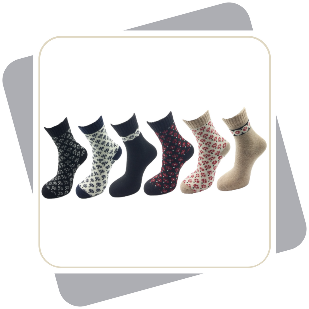 Damen Wintersocken mit Wolle  / 2 Paar