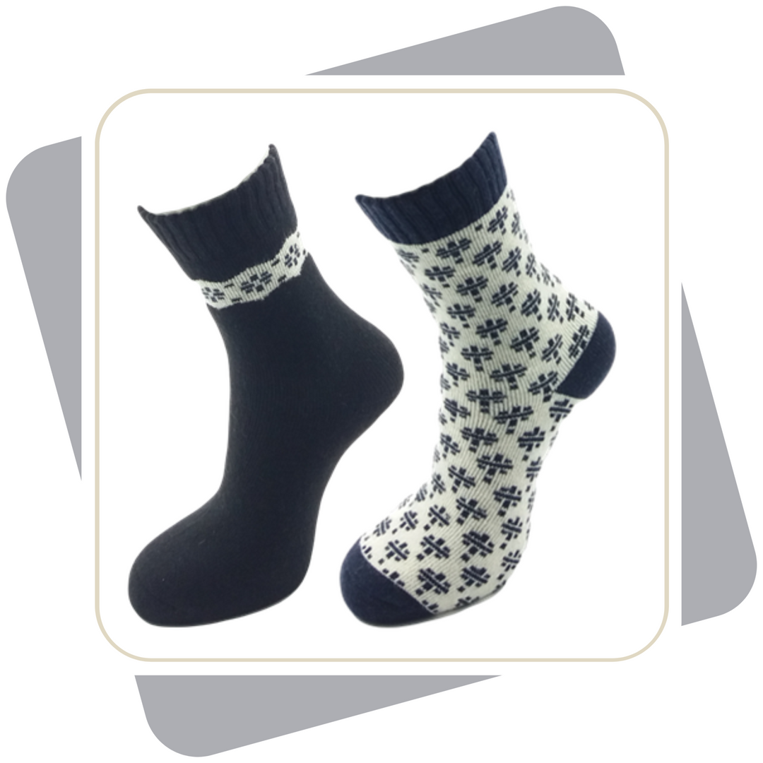 Damen Wintersocken mit Wolle  / 2 Paar